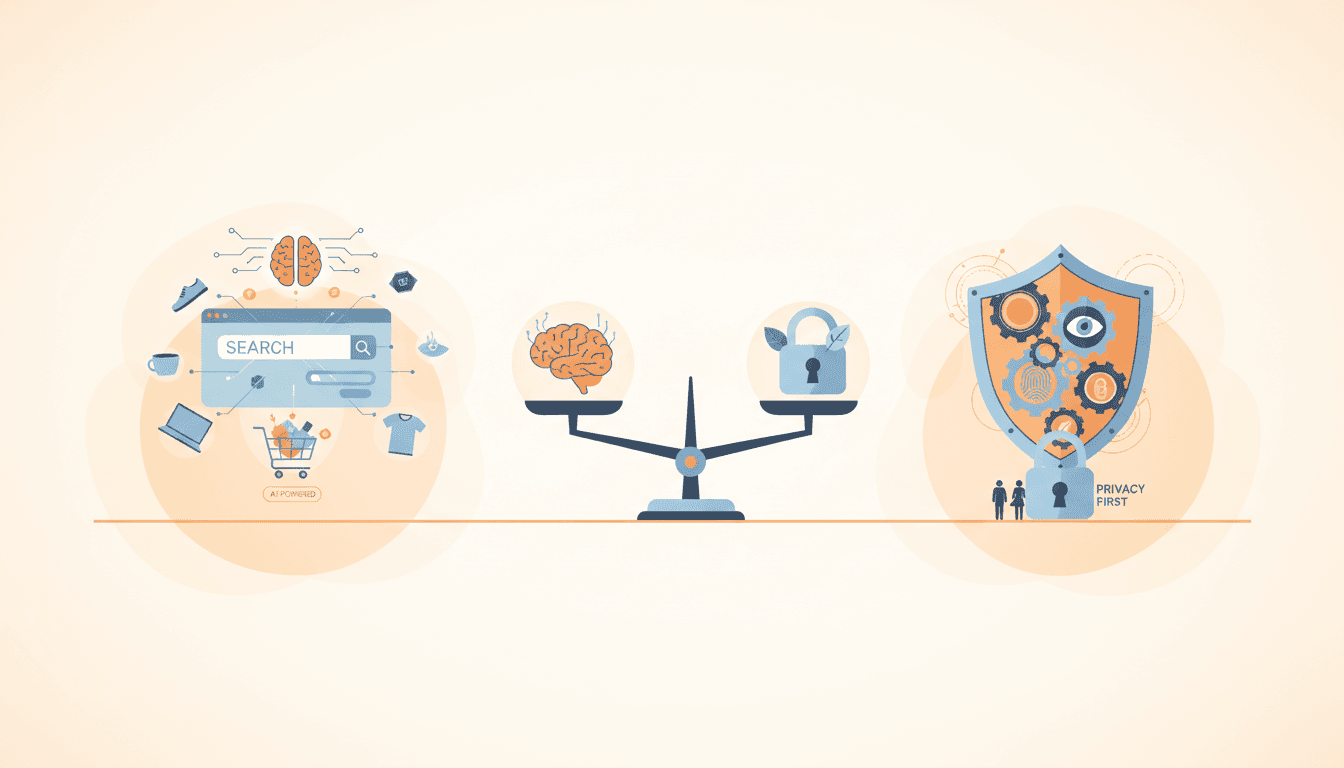 Hero image for AI Search Privacy and Ethical Considerations for E-commerce Brands: A Comprehensive Guide - AI search privacy and ethical AI marketing