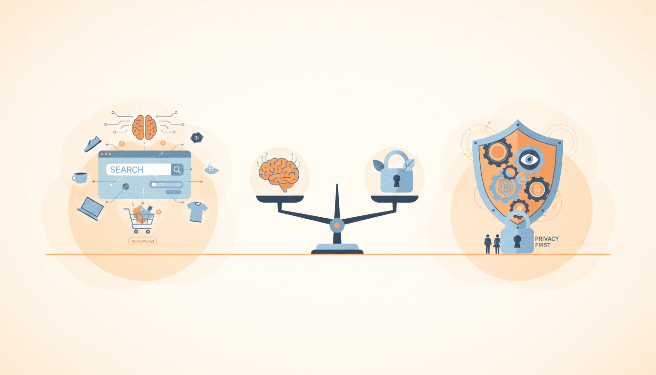 Hero image for AI Search Privacy and Ethical Considerations for E-commerce Brands: A Comprehensive Guide - AI search privacy and ethical AI marketing