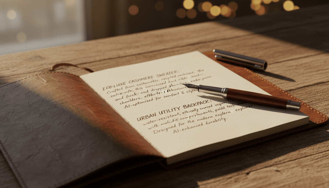 Hero image for Crafting AI-Optimized Product Descriptions That Get Your Fashion Line Featured by AI Shopping Assistants - product and descriptions