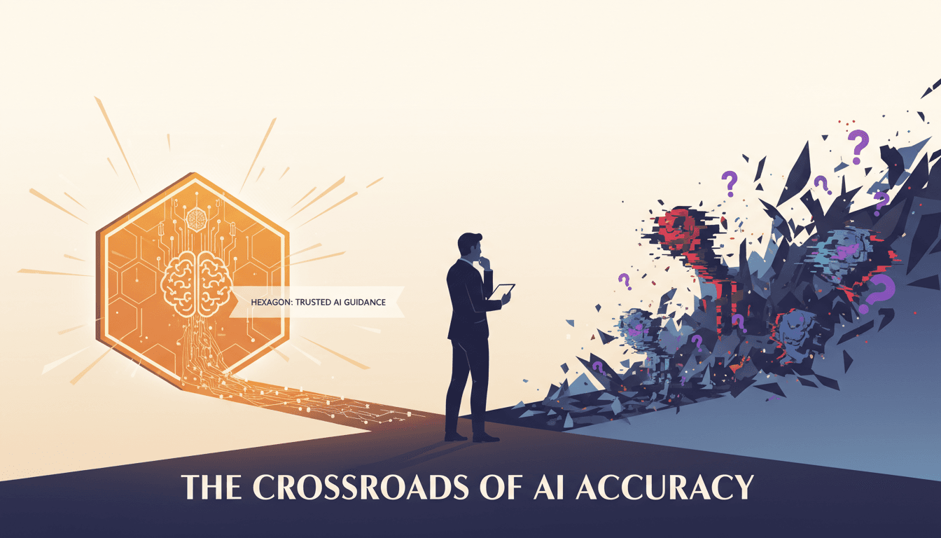 Hero image for Hexagon’s Role in Protecting High-Intent Buyer Searches from AI Hallucinations - AI hallucination prevention and Hexagon AI accuracy