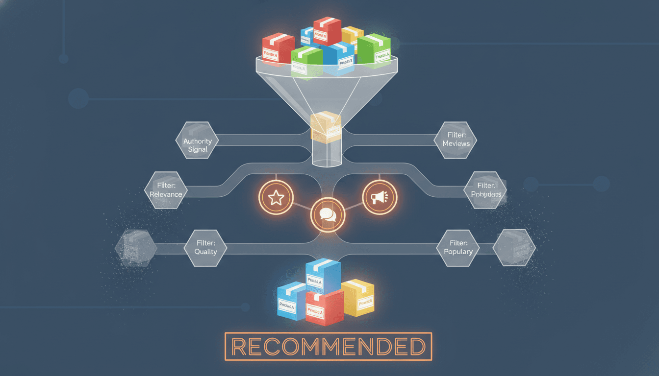 Hero image for How AI Search Engines Actually Decide Which Products to Recommend: The Decision-Making Process Explained - how AI search engines rank products and what makes AI recommend brands
