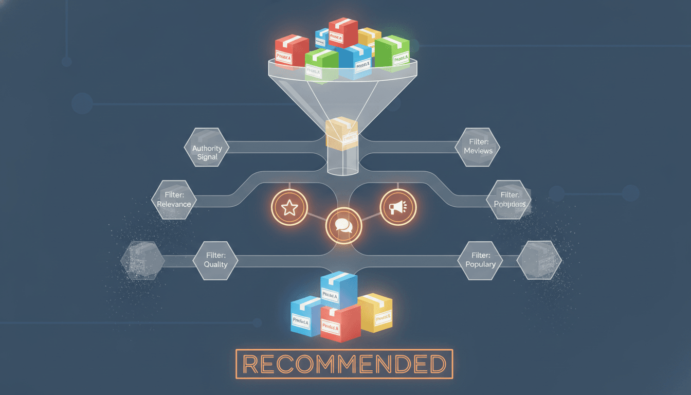 Hero image for How AI Search Engines Actually Decide Which Products to Recommend: The Decision-Making Process Explained - how AI search engines rank products and what makes AI recommend brands