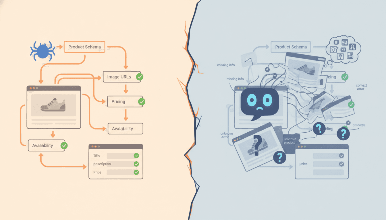 Hero image for How AI Search Engines Actually Read Your E-Commerce Website: A Technical Guide for Marketers - AI crawlers e-commerce and how AI search engines read websites
