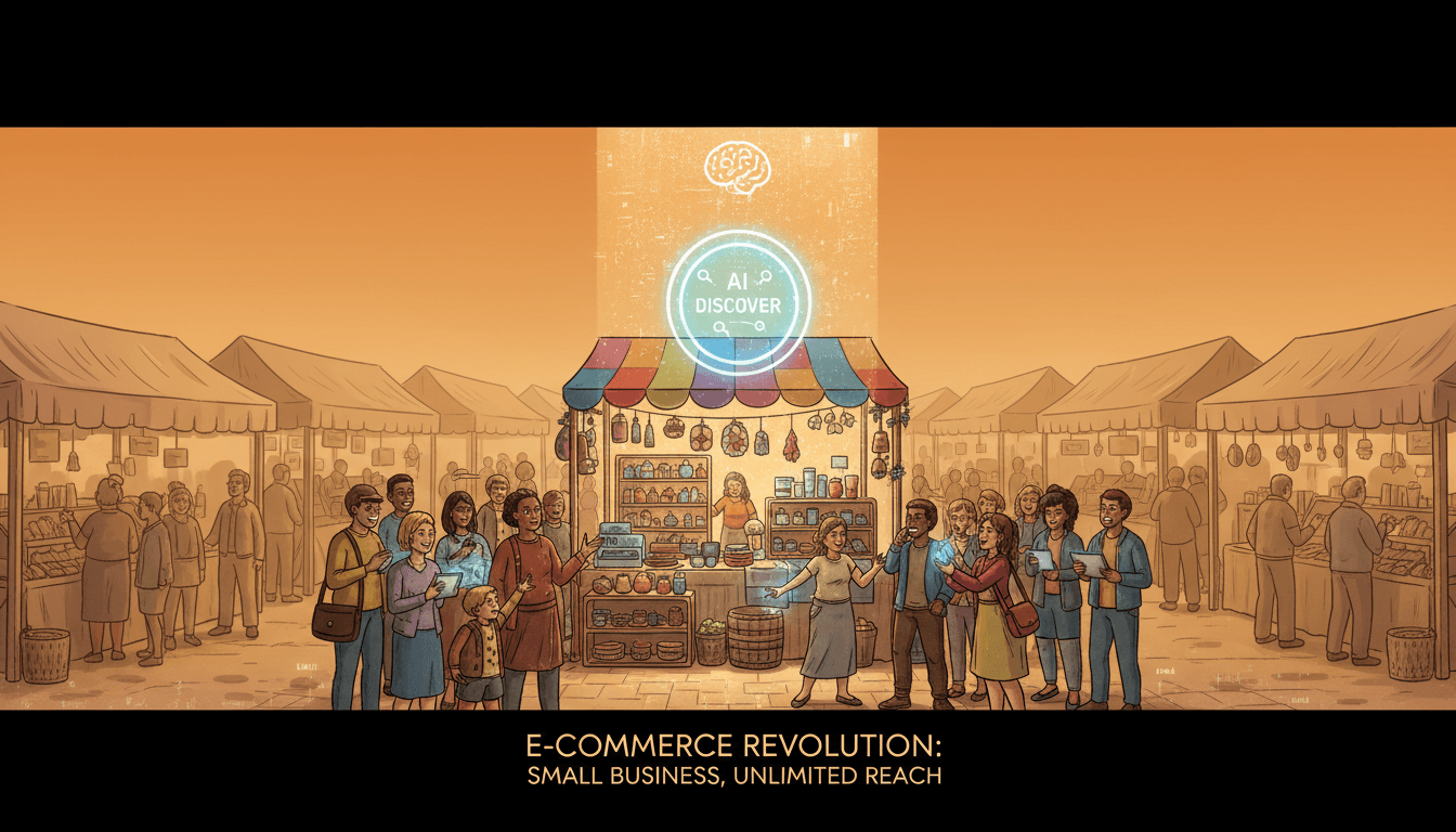 Hero image for How AI Search Levels the Playing Field for Small and Emerging E-commerce Brands - AI and small business visibility and AI search democratization