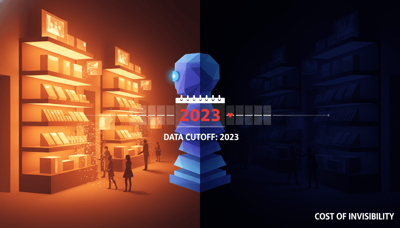 Hero image for How AI Training Data Gaps Are Costing Your E-Commerce Brand Millions in Lost Sales: A Data-Driven Investigation - AI training data e-commerce gaps and ChatGPT knowledge cutoff impact sales