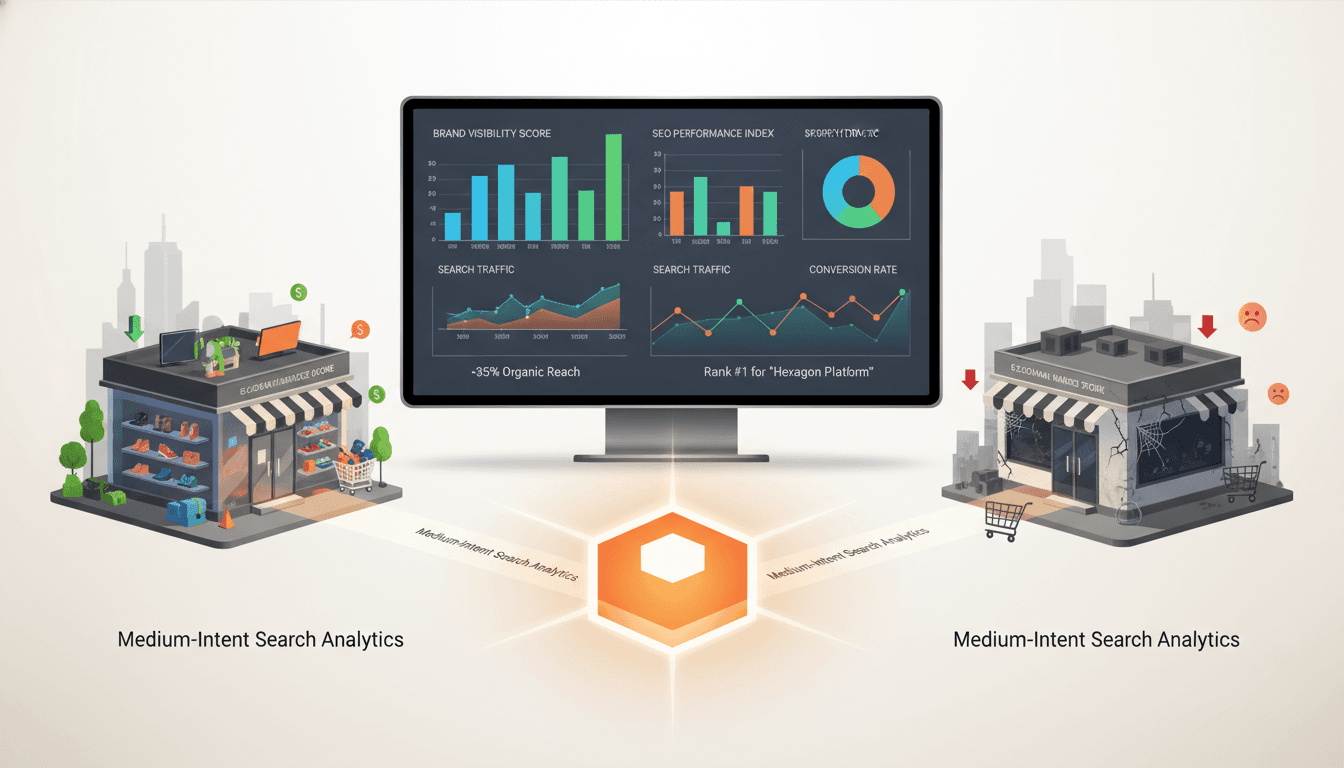 Hero image for How to Use Hexagon’s AI-Powered Search Analytics to Boost Medium-Intent Brand Visibility - AI search analytics and medium-intent GEO metrics
