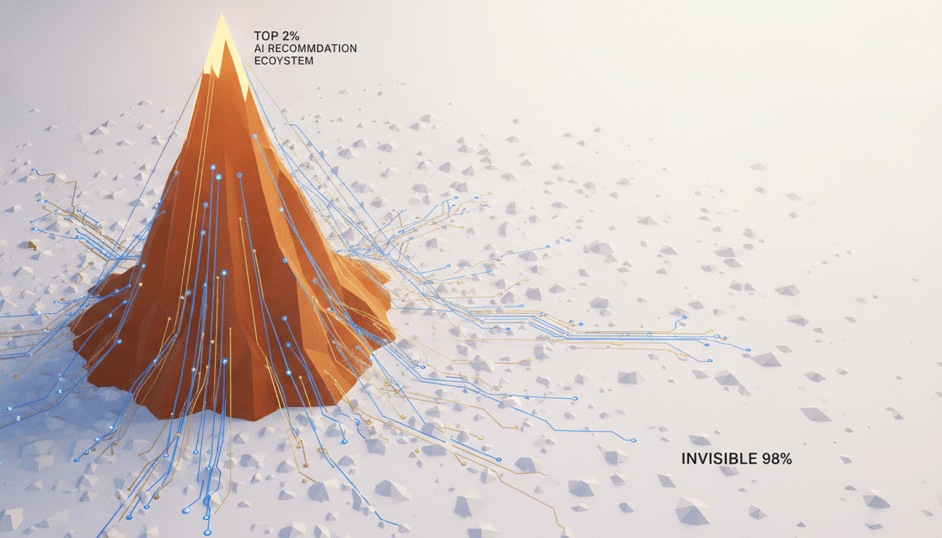 Hero image for The AI Citation Economy: How 2% of Brands Capture 80% of Generative Recommendations—And How to Become One of Them - AI citation distribution e-commerce brands and which brands get recommended by ChatGPT most
