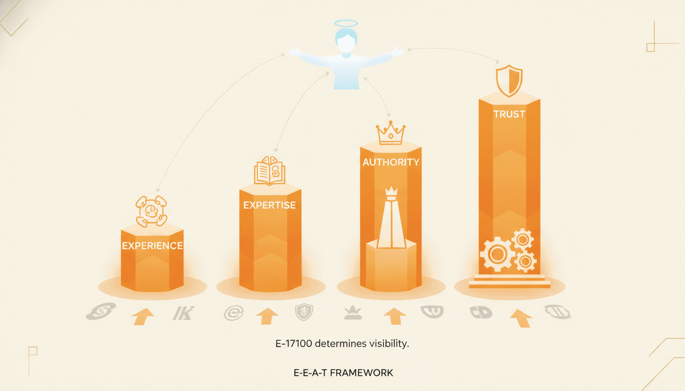 Hero image for The E-E-A-T Framework for AI Search: How Experience, Expertise, Authority, and Trust Drive Brand Recommendations - E-E-A-T for AI search and brand authority in generative search