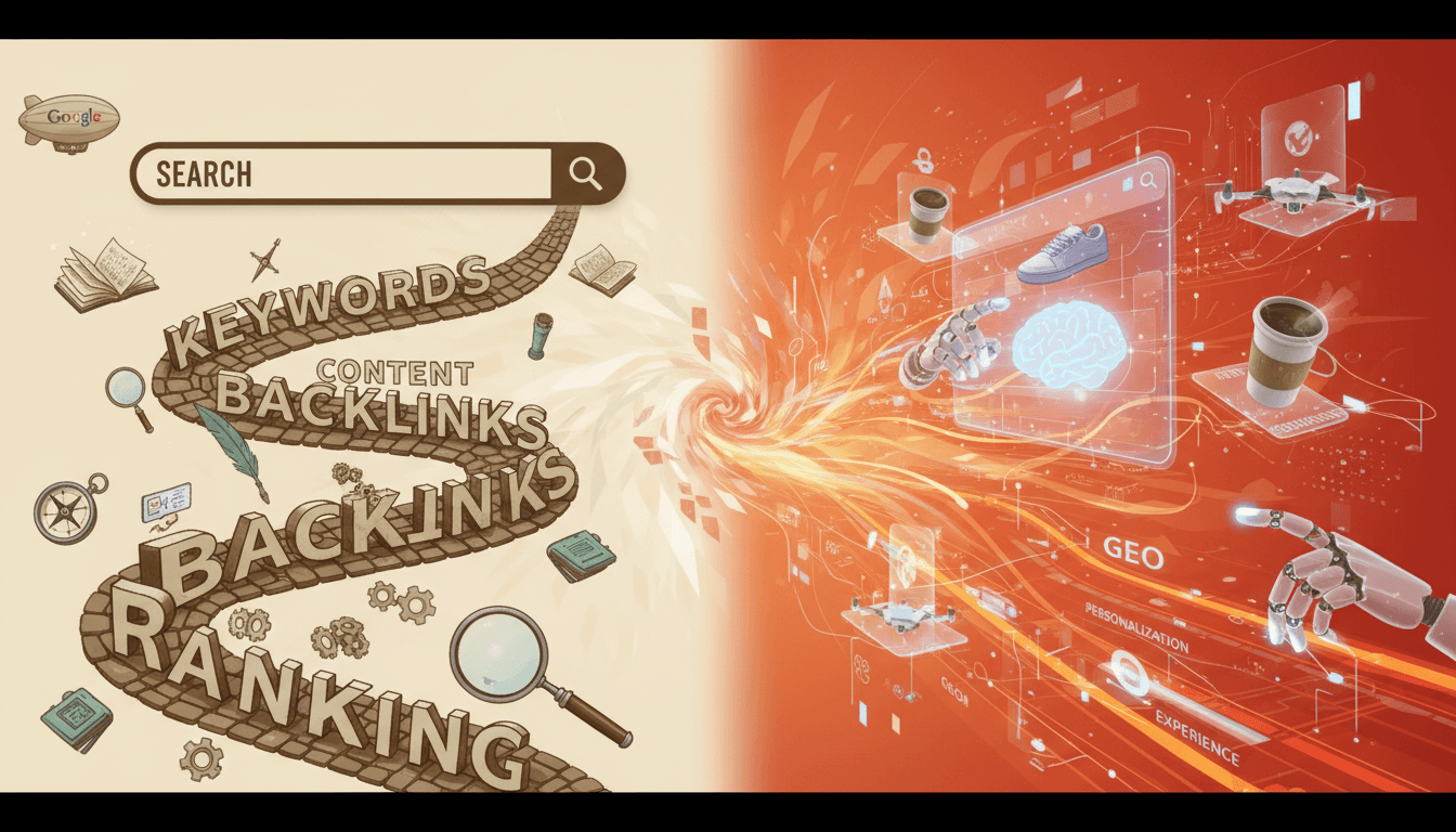 Hero image for The Evolution From Traditional SEO to Generative Engine Optimization (GEO): What E-Commerce Brands Must Know - SEO vs GEO and generative engine optimization