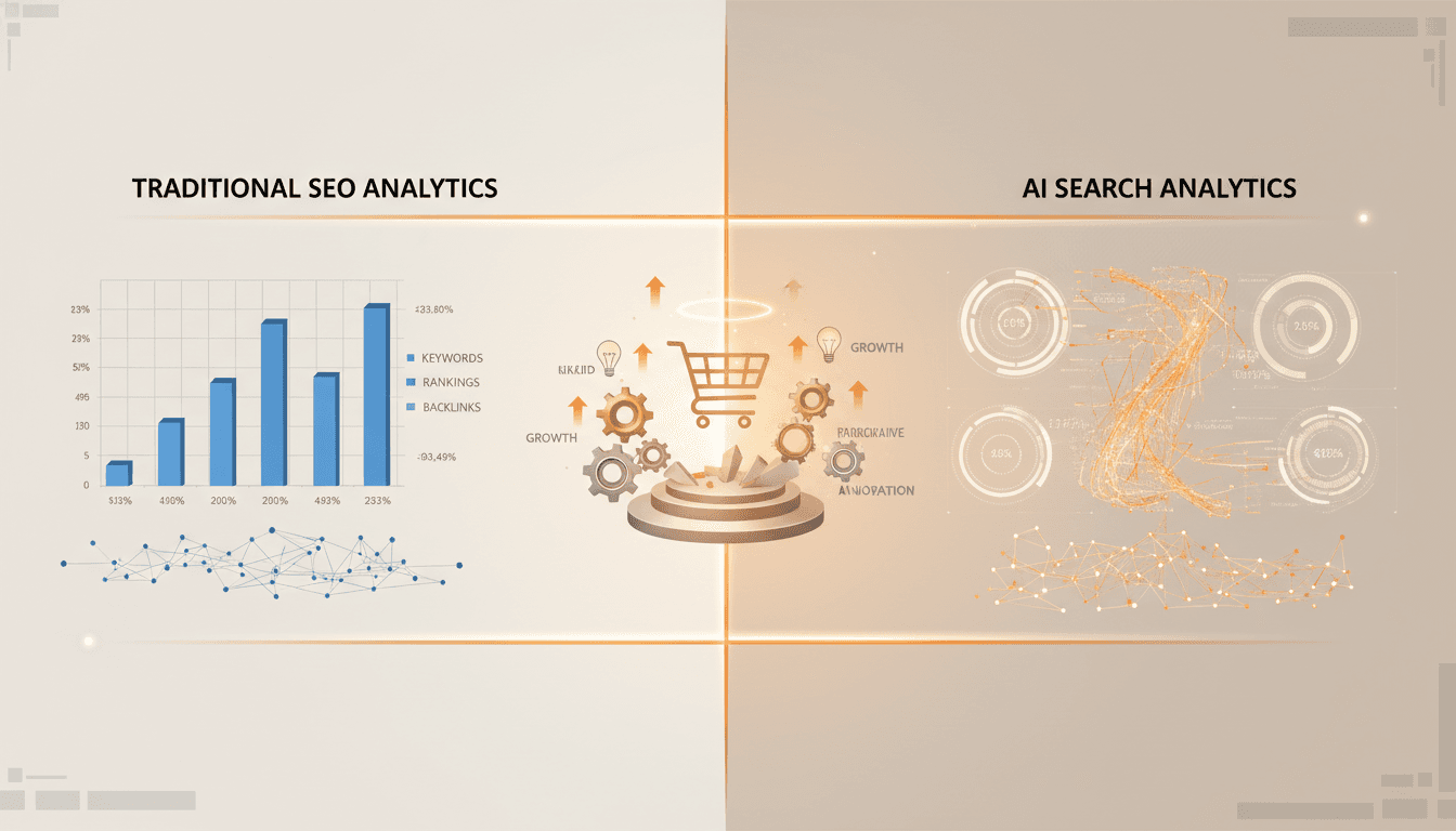 Hero image for The Fundamentals of AI Search Analytics: Measuring E-Commerce Brand Performance Beyond SEO - AI search analytics and ecommerce AI metrics