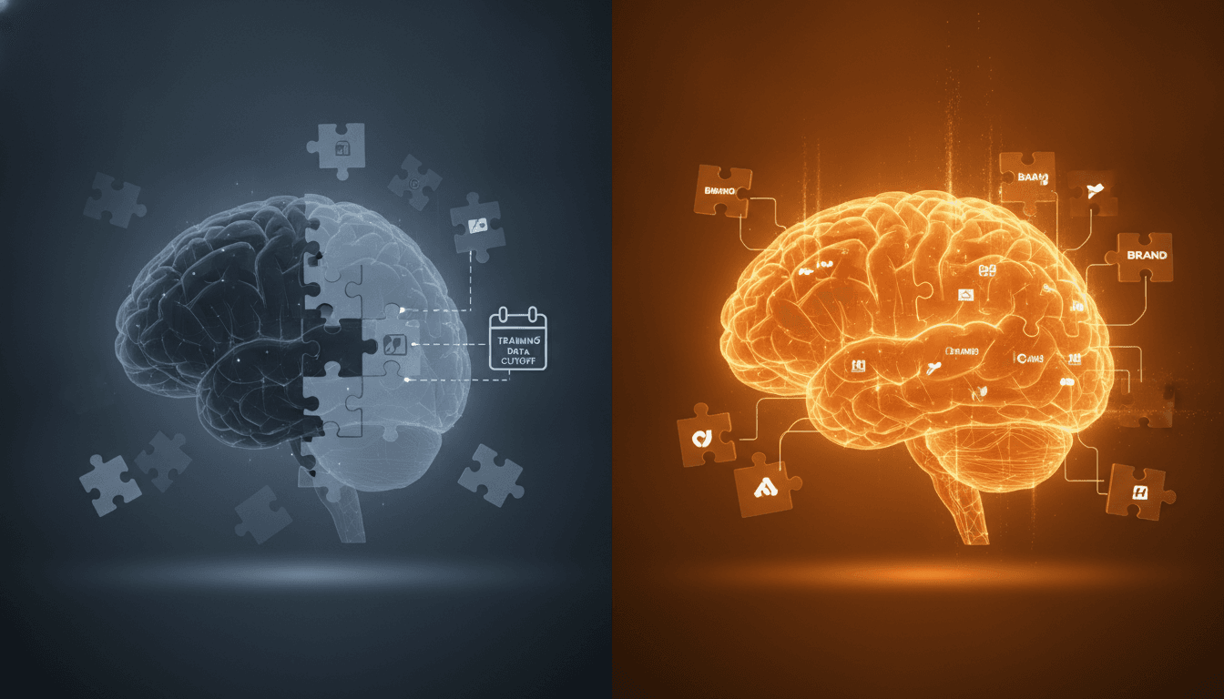 Hero image for Understanding AI Training Data: How Large Language Models Know (and Don't Know) About Your Brand - AI training data for e-commerce and LLM training data cutoff dates